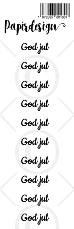 Papirdesign - Transparent Stickers - 1900180 - God jul 1