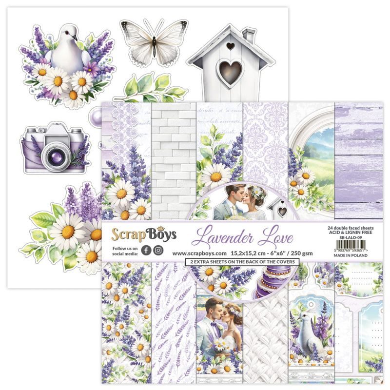 ScrapBoys - Lavender Love - 6x6 - Paper pad