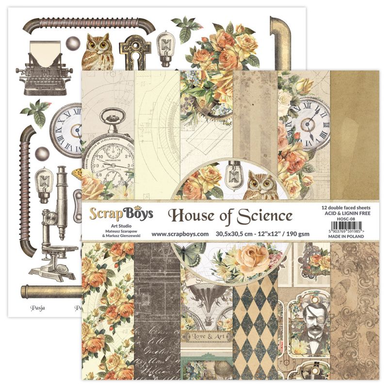 ScrapBoys - House of Science - 12x12 - Paper Pack
