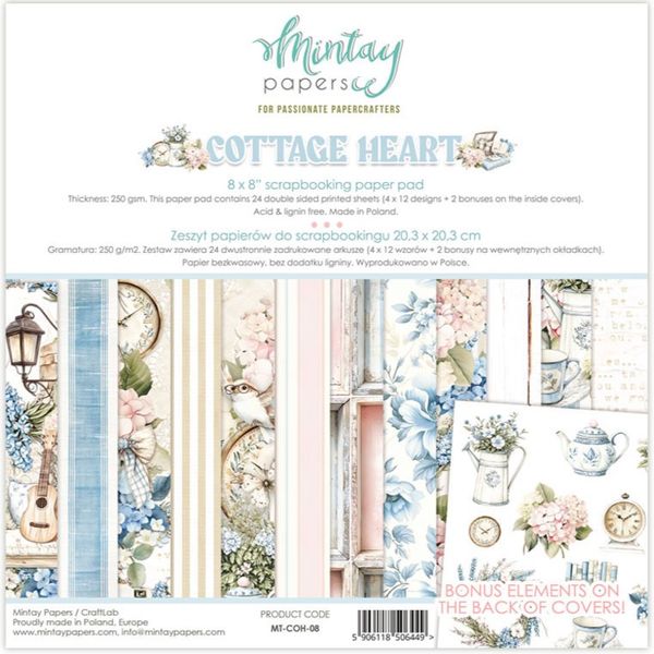 Mintay - COH - 8x8 Paper Pad - Cottage Heart