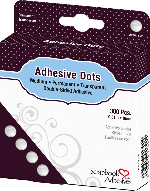 Scrapbook Adhesives - Adhesive Glue Dots - Medium - 8mm - 300stk