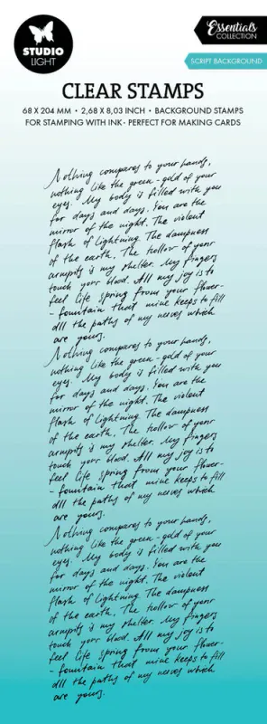 Studio Light - 618 - Essentials Clear Stamps  Script Background