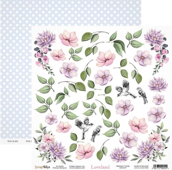 Hovedbilde ScrapBoys - Loveland - 12x12 - LOLA-07 - Die Cut Sheet
