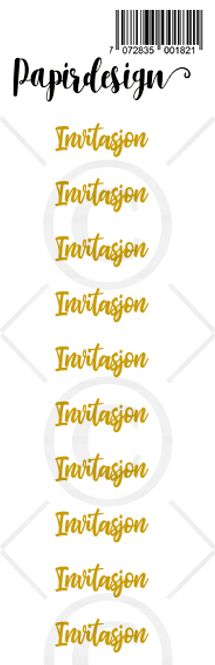 Hovedbilde Papirdesign - Transparent Stickers - 1900182 - Invitasjon, gull