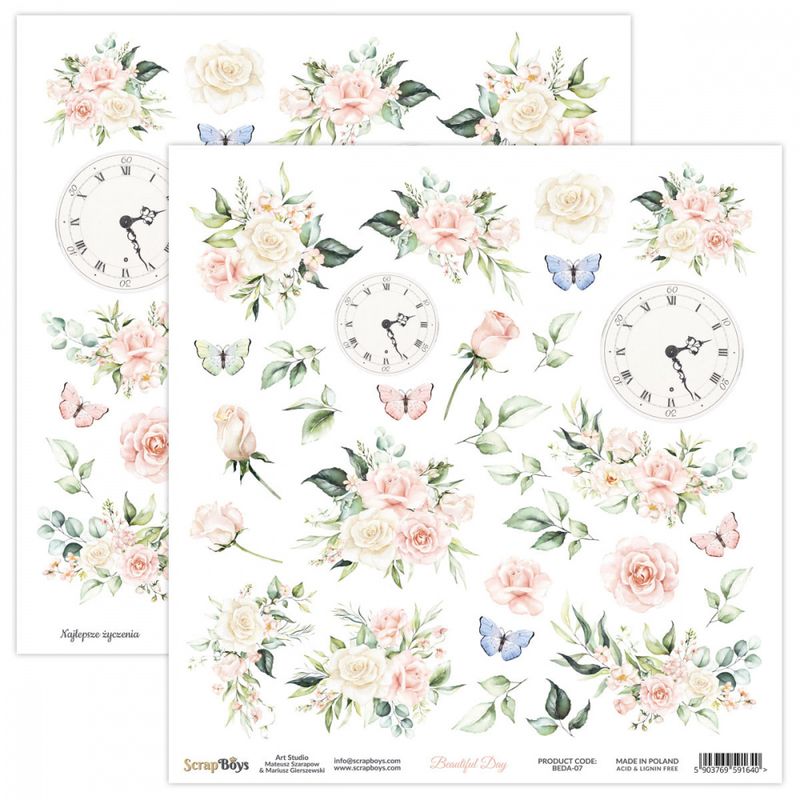 ScrapBoys - Beautiful Day - 12x12 - BEDA-07 - Die Cut Sheet