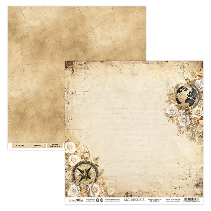 ScrapBoys - Art Decoria - 12x12 - Paper Pack