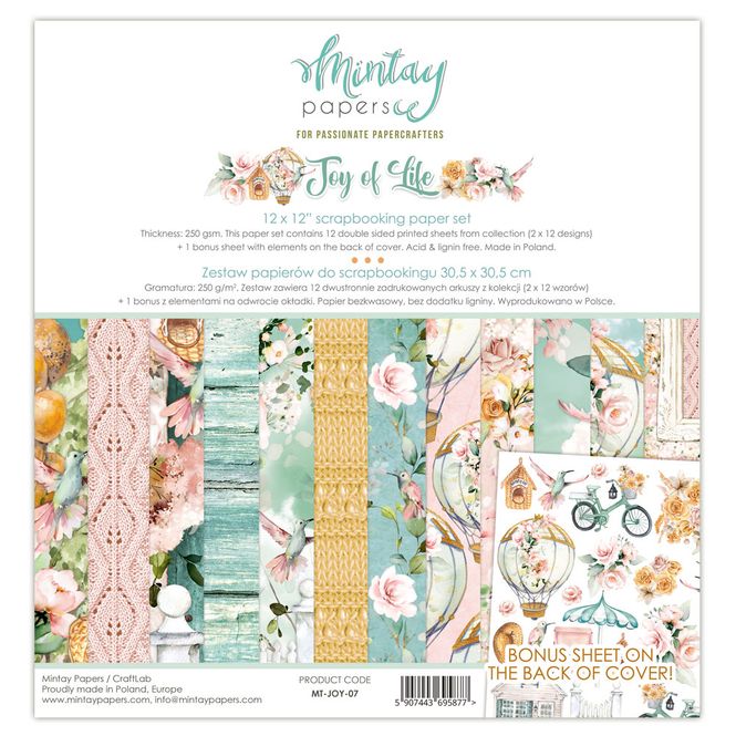Hovedbilde Mintay - JOY - 12x12 Paper Set - Joy of Life
