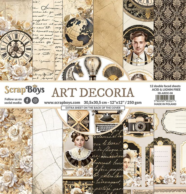 ScrapBoys - Art Decoria - 12x12 - Paper Pack
