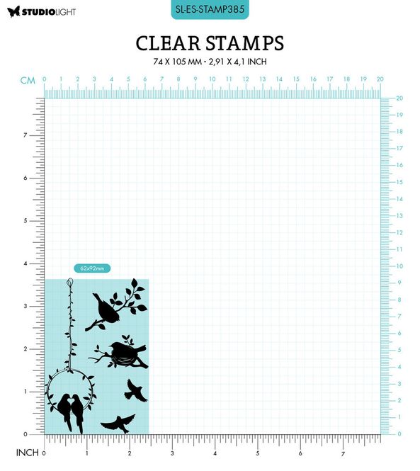 Hovedbilde  Studio Light - 385 - Essentials Clear Stamps - Love Bird 