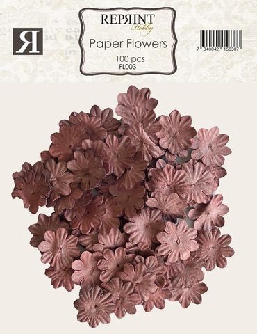 Hovedbilde Reprint - FL003 - Mini Paper Flowers - 20mm - Rød - 100stk