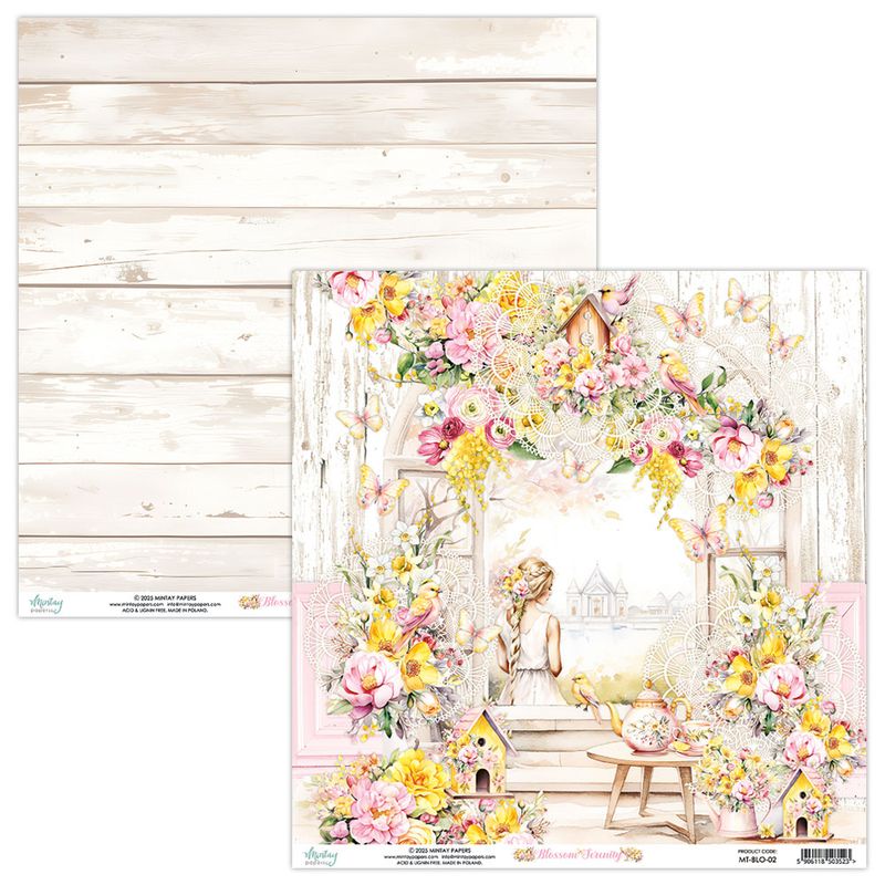 Mintay - BLO - 8x8 Paper Pad - Blossom Serenity
