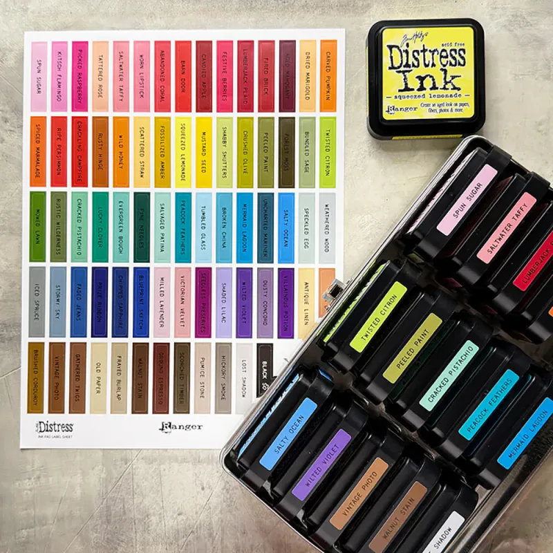  Tim Holtz -  Label Sheet for Distress -  Assorted set 4pk - Black printing