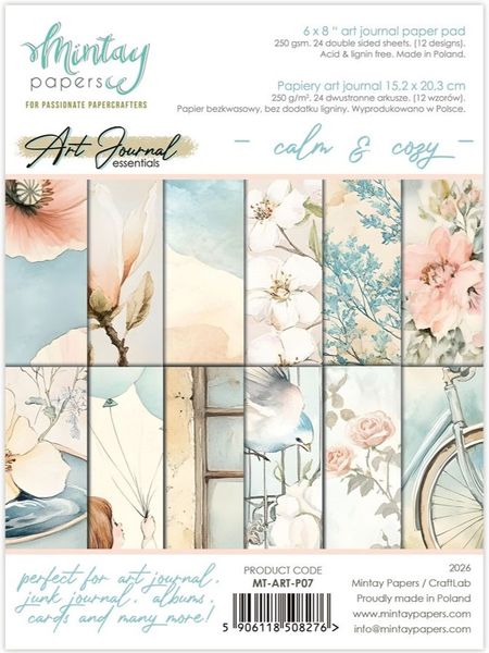Mintay - 6x8 paper pad - Art journal - P07 - Calm & Cozy