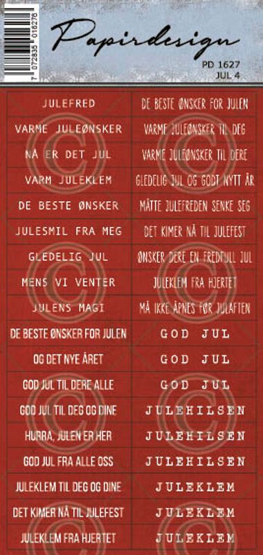 Papirdesign - Klistremerker - 1627 - Jul 4
