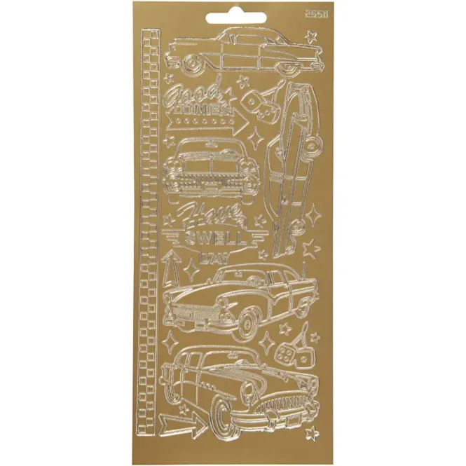 Hovedbilde Creotime - Outline stickers - 170240 - Biler - Gull