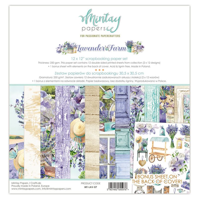 Mintay - LAV - 12x12 Paper Set - Lavender Farm
