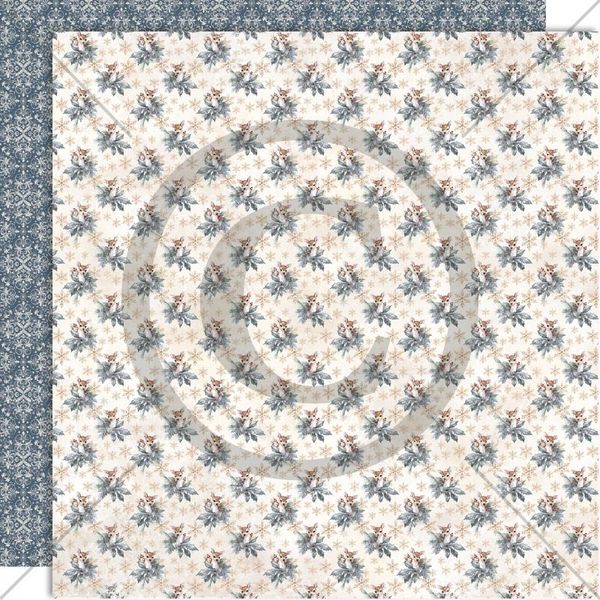 Papirdesign - 12x12 - PD 1574 - Vinterglede - Dådyr
