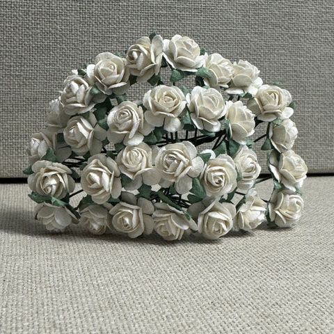 Hovedbilde Papirdesign - Roser - 1,2cm - Hvit