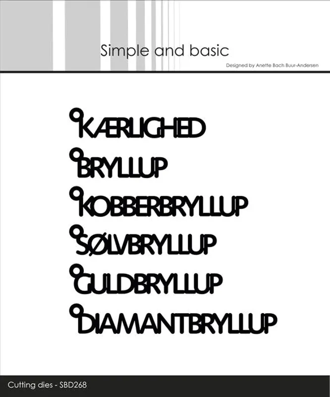 Simple and basic - Dies - SBD268 - Texts with Hanger - Dansk #3