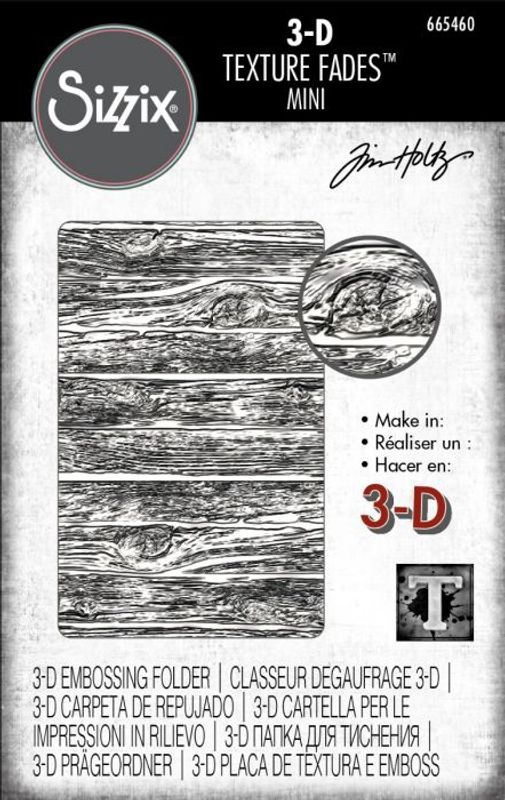 Sizzix - 665460 - 3-D Texture Fades - Mini - Mini Lumber