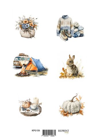 Hovedbilde Reprint -  KP0159 - A4 Klippeark - Cozy Season