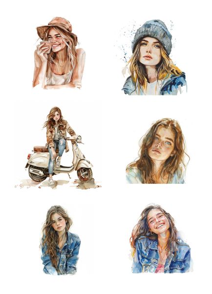 Reprint -  KP0125 - A4 Klippeark - Cool Girl