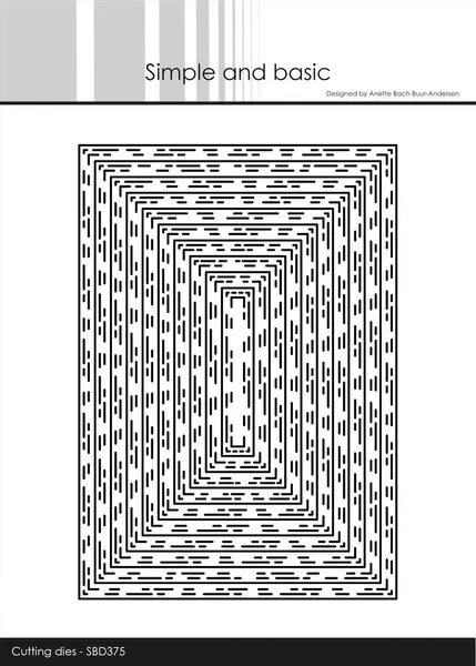 Simple and basic - Dies - SBD375 - Broken Lines Rectangles