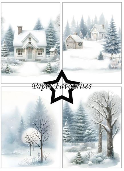 Paper Favourites - A6 Paper Pack - PFA587 - Snow Forest