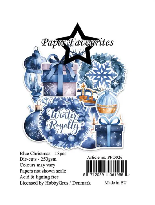Hovedbilde Paper Favourites - Ephemera Die-Cuts - PFD026 - Blue Christmas - 18 pcs