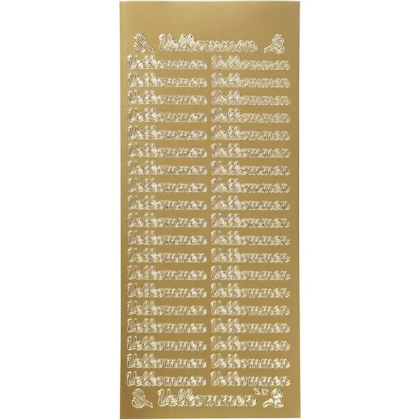 Creotime - Outline stickers - 170261 - Velkommen - Gull