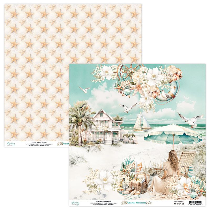 Mintay - COA - 12x12 - Paper Set - Coastal Memories