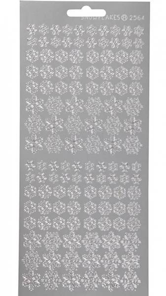 Creotime - Outline Stickers - 170243 - Snefnugg sølv