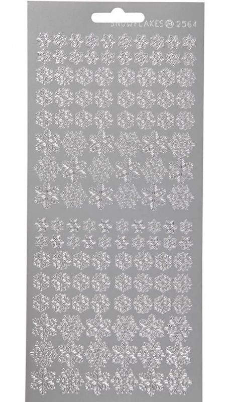 Creotime - Outline Stickers - 170243 - Snefnugg sølv