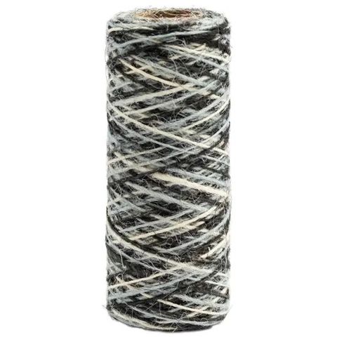 Hovedbilde Kort & Godt - HA205 - Hamp - 0,8 mm - Sort & hvit mix - 80m