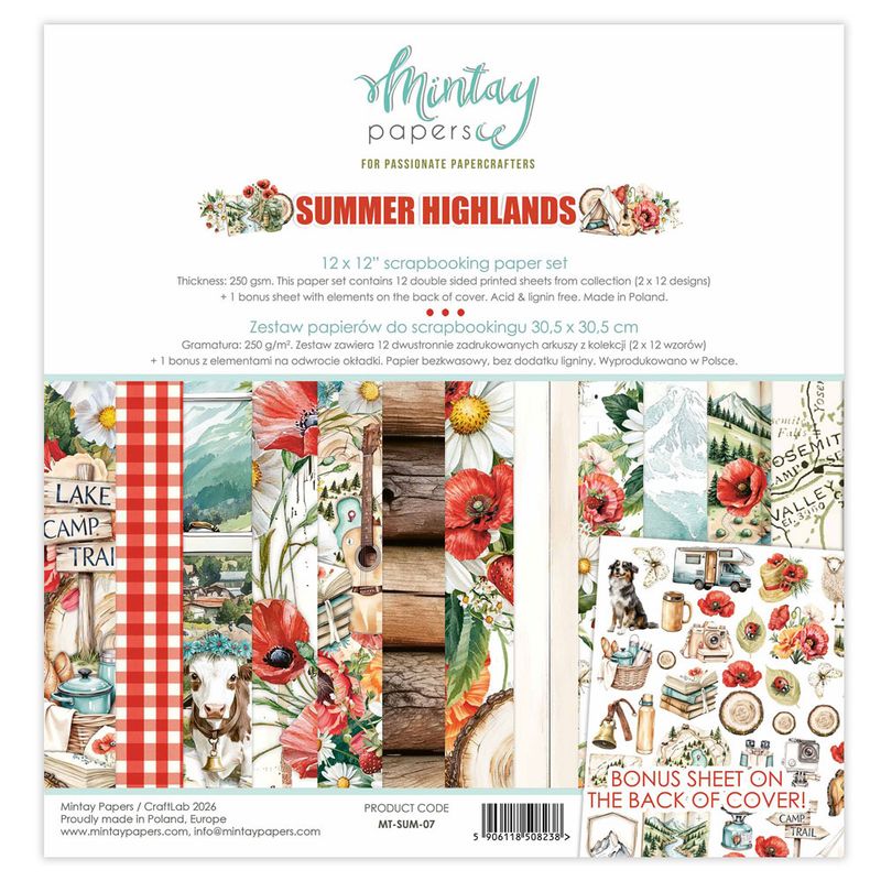 Mintay - SUM - 12x12 Paper Pad -  Summer Highlands