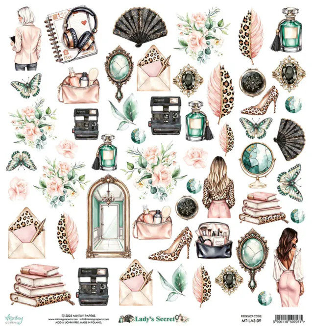 Hovedbilde Mintay - LAS - 12x12 - Lady's Secret - 09 Die-cut Sheet