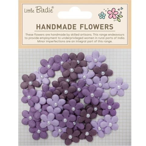 Hovedbilde Little Birdie - Handmade Flowers - Janice - Grape Surprise - 40 stk