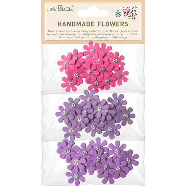 Little Birdie - Handmade Flowers - Luna - Magenta Orchid - 45 stk