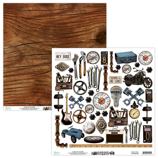Hovedbilde Mintay - GAG - 12x12 - Garage - 09 - Die cut Sheet