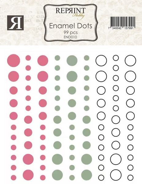 Reprint -  Enamel Dots - END010 - Summer Garden - 99 stk