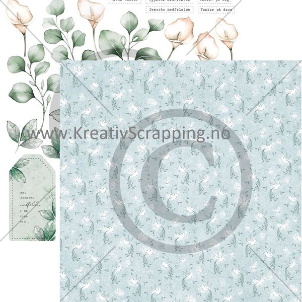 Papirdesign - 12x12 - PD 1350 - Dypeste medfølelse Tanker til de