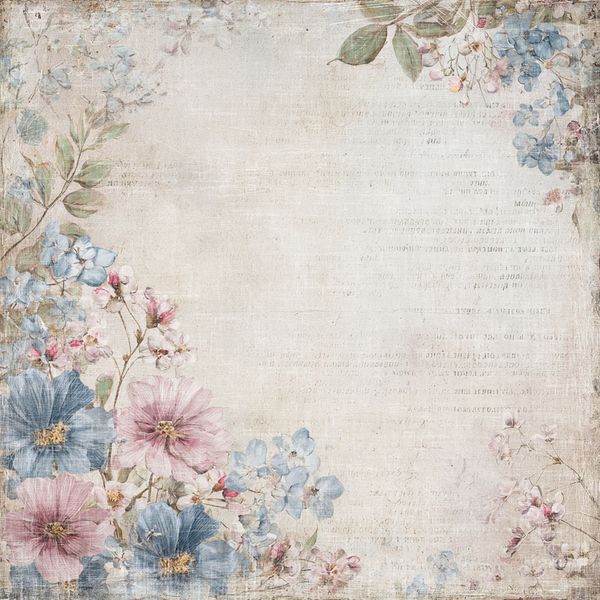 Reprint - 12x12 - RP0725 - Happiness - Flower Corner