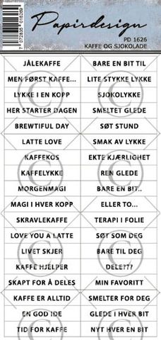 Hovedbilde Papirdesign - Klistremerker - 1626 -  Kaffe og sjokolade