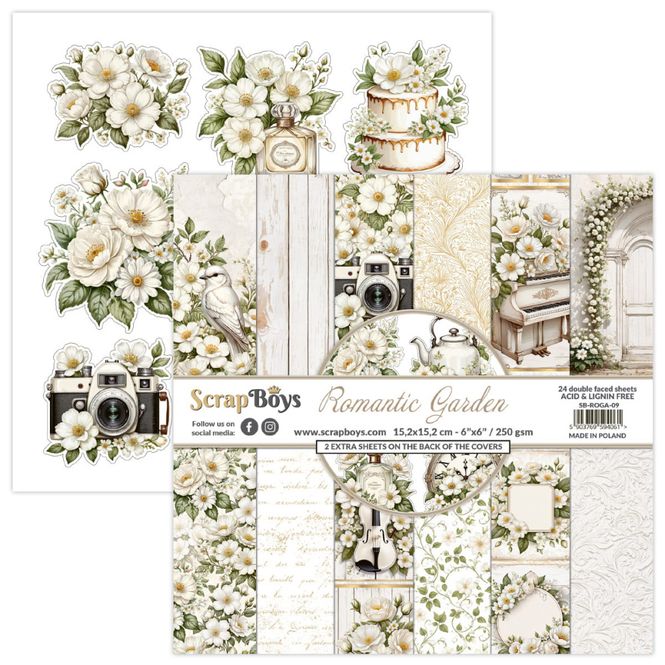 Hovedbilde ScrapBoys - Romantic Garden - 6x6 - Paper pad