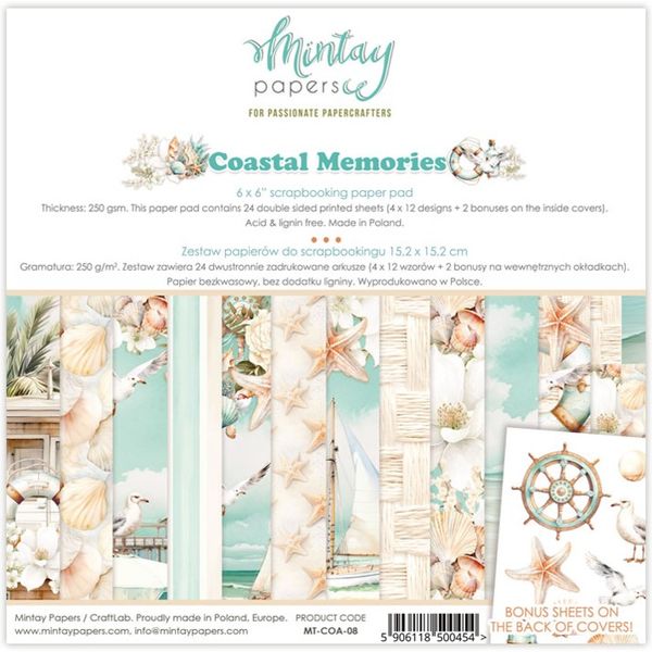 Mintay - COA - 6x6 Paper Pad - Coastal Memories