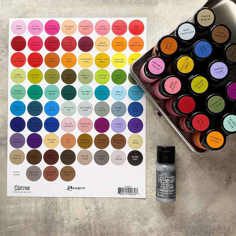  Tim Holtz -  Label Sheet for Distress -  Assorted set 4pk - Black printing