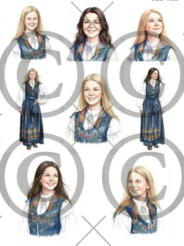 Hovedbilde Papirdesign -  A4 Motivark - PD 1566 - Konfirmant, blå