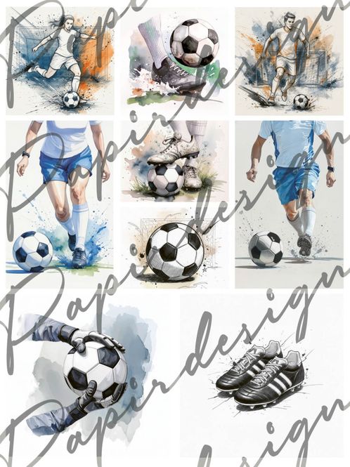 Hovedbilde Papirdesign -  A4 Motivark - PD 1728 - Fotball 2