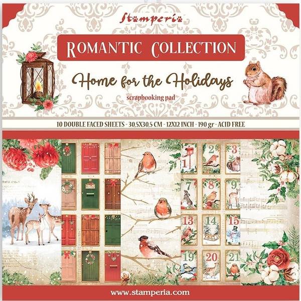 Stamperia - 12x12 Paper Pack - 119 - Romantic Home for the Holid