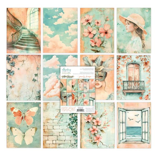 Mintay - 6x8 paper pad - Art journal - P08 - Peachy Breeze